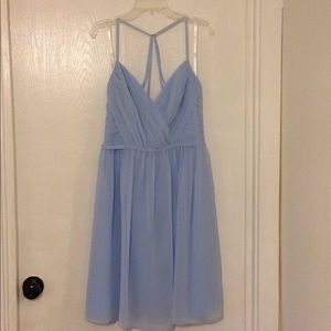 David's Bridal Chiffon dress, ice blue